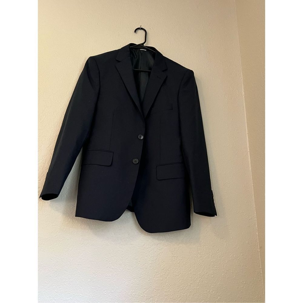 Angelo Rossi Mens Blazer Sport Coat Two  Button Casual Jacket 38S 38 S Blue